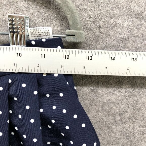 Gu (Uniqlo) Wide Leg Dress Pants Womens M Navy Blue Polka Dot Pleated High Rise - Picture 5 of 10